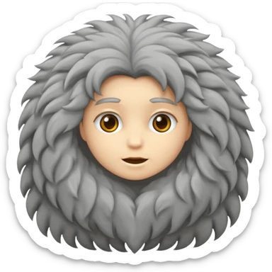 Сделай смайлик мальчика с fluffy hair и oversize одеждой  sticker