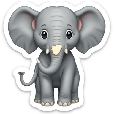 Elephant with body sticker
