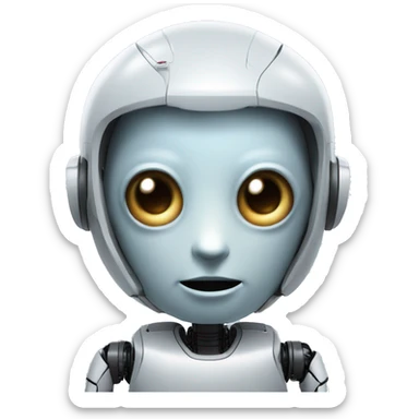 Sentient robot, AGI, A.I., all knowing being, artificial intelligence sticker