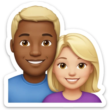 black man with a blonde fat woman sticker