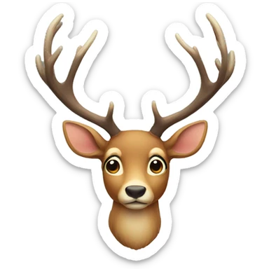 Deer with big antlers  sticker