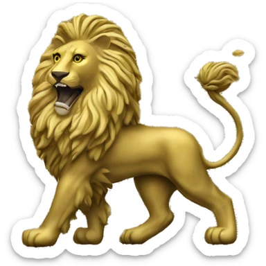 Flemish flag with lion with golden accents to use on linkedin sticker