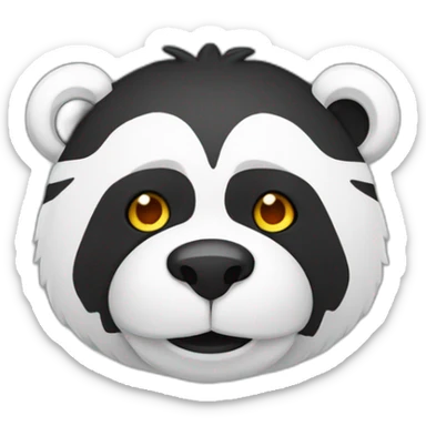 Urso preto capacete branco sticker