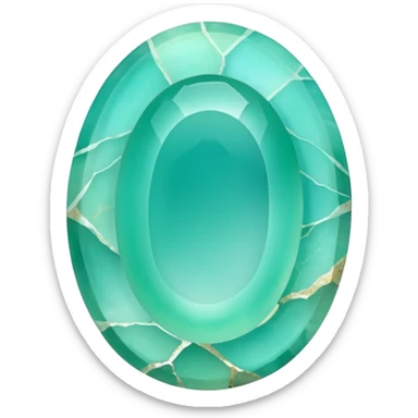 peruvian opal gemstone raw crystal sticker