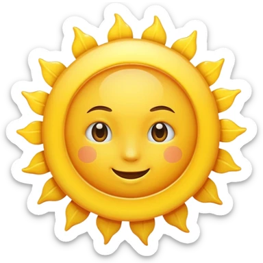 Sun in sky sticker