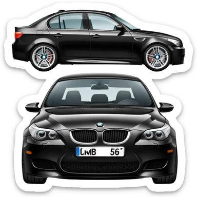 a bmw m5 e60 black sticker