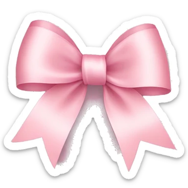 light pink ribbon bow sticker