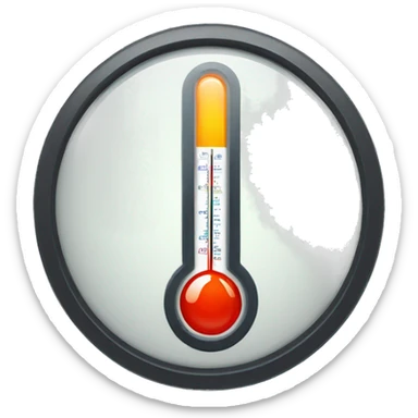 thermometer with high temperature sticker