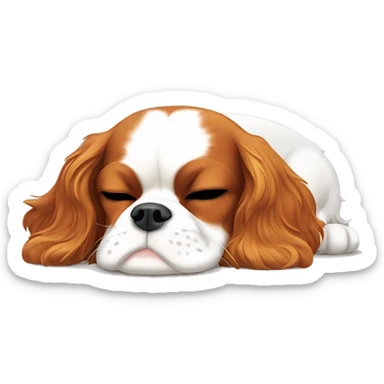 Cavalier King Charles spaniel sleeping  sticker