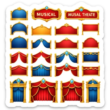 musical theatre signs sticker
