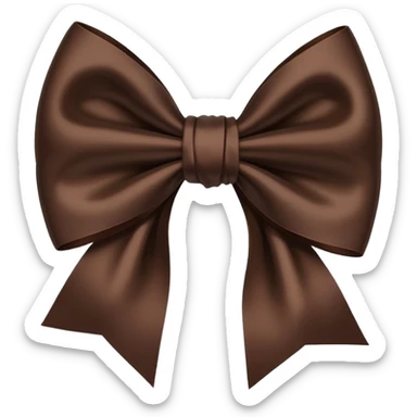 Dark brown bow sticker