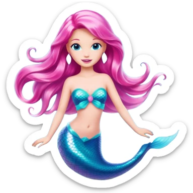 barbie merliah summers in her mermaid form sticker