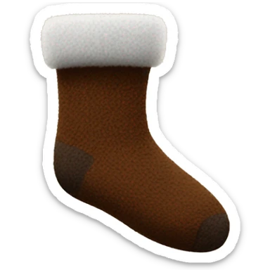Fuzzy brown socks  sticker