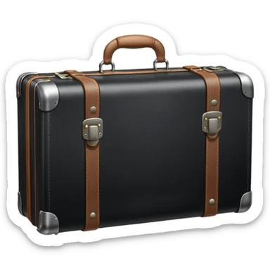 black suitcase sticker