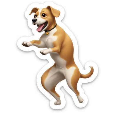 Dog dancing. sticker