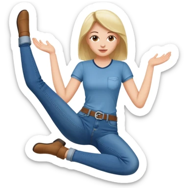 Naked woman spreading her legs apart  sticker