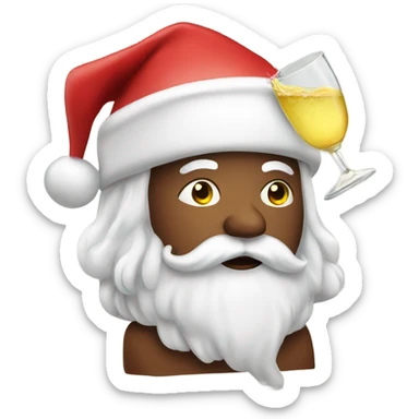 Santa with tequila shot sticker