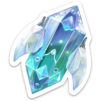 Shiny luminescent translucent diaphanous Diancie-Palkia-Amaura-Aurorus-Salamence-aesthetic-fusion-crystal-fly-decoration-deco-thing-object sticker