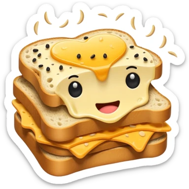 Cute shit sandwich sticker