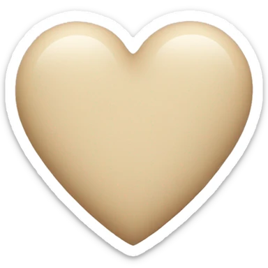 Beige heart sticker