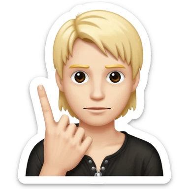 main signe hard rock mais avec juste le doigt annulaire plié sticker