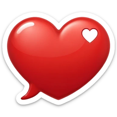 speech bubble with a heart inside sticker