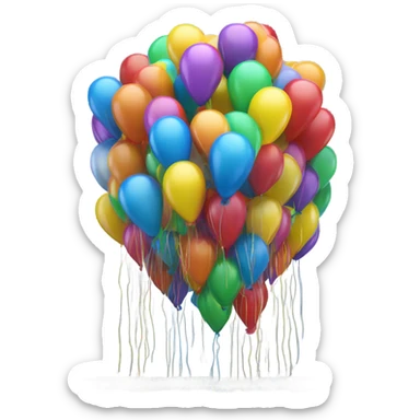 Balloons waterfall  sticker