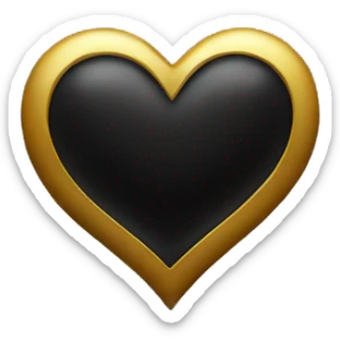 Black-And-Golden-Heart-Emoji sticker