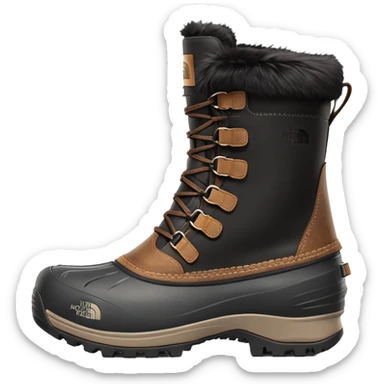 North face winter boots  sticker
