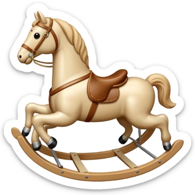 beige Rocking Horse sticker