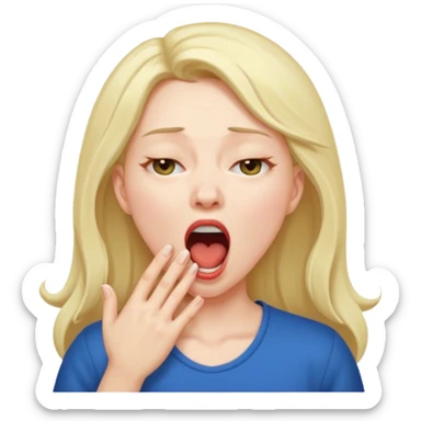 woman  Yawning without Hand sticker