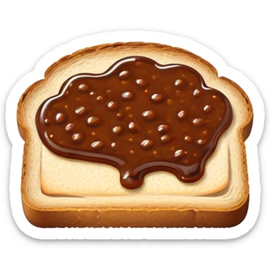 slice of bread with with a squeeze of vegemite sauce on top sticker