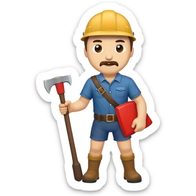 men with axe sticker