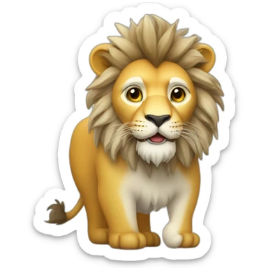 câlin pingouin à une lionne sticker