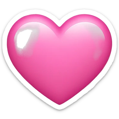 Heart with pink color  sticker