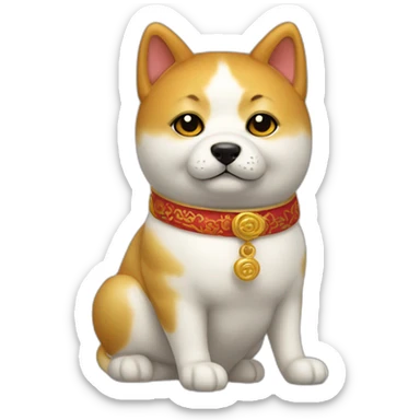 doge maneki neko sticker