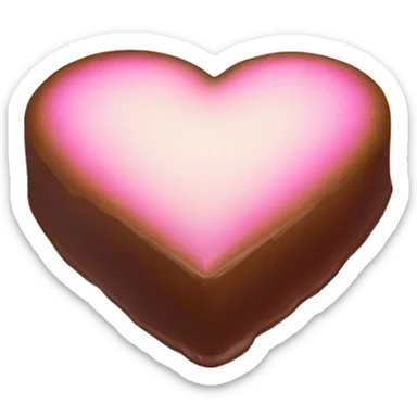 Iridescent heart shaped cake sticker