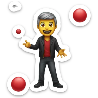 Emoji juggler sticker