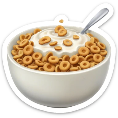 Cereal on a bowl sticker