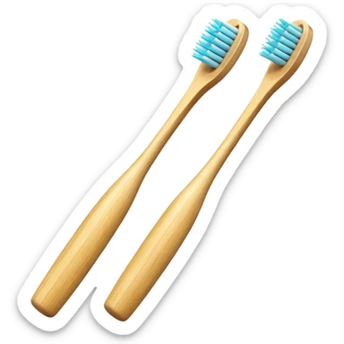 Bamboo toothbrush sticker