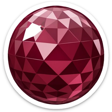 burgundy disco ball sticker