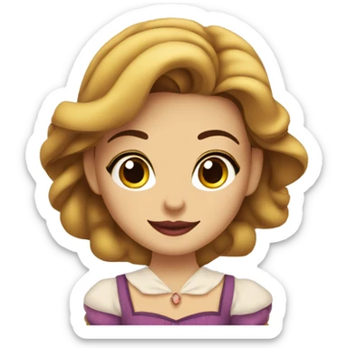 Belle from beauty and beast sewing sticker