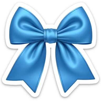 Blue bow, cozy sticker