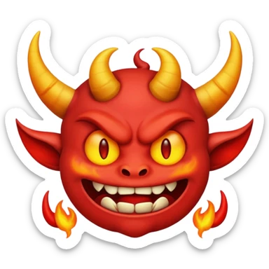 tạo cho tôi emoji demon màu tím sticker