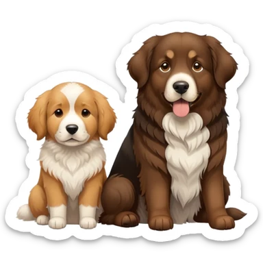 Landseer Newfoundland, golden retriever and German shepherd  sticker