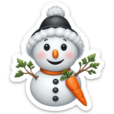 no outfit snowman  sticker