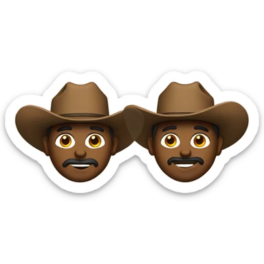 Two cowboy fans sticker