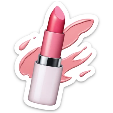 The lipstick smear is pale pink sticker