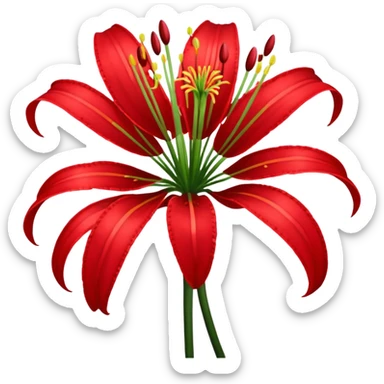 Red spider lily sticker