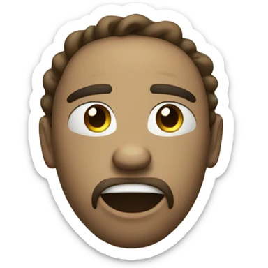 very very calm and sad and chill yvery nonchalant dreadhead with grills giving thumbs up sticker